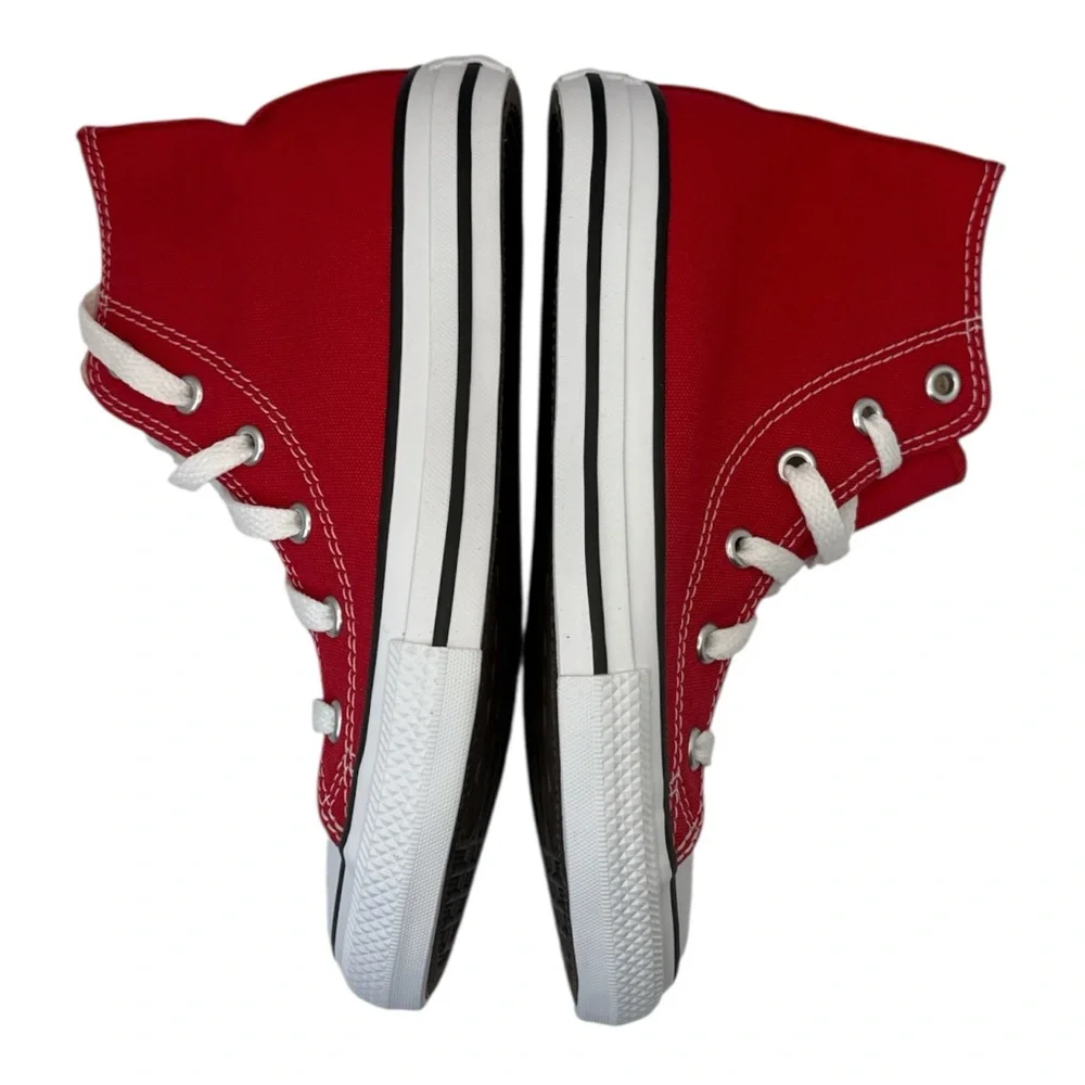 Converse‎ Youth Girl Chuck Taylor All Star High-Tops Red Canvas Sneakers, Size 1